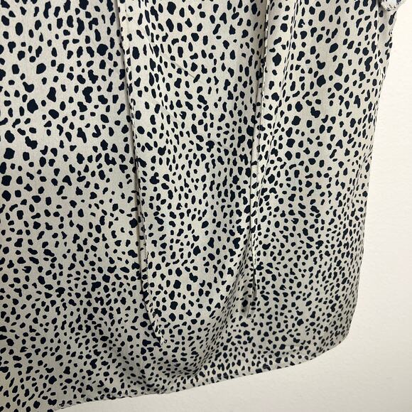 Animal Print Short Ruffle Sleeve Blouse Small - Picture 4 of 9